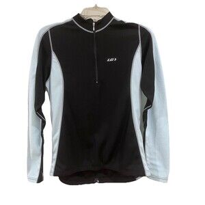 Louis Garneau Women’s Waffle Fleece Long Sleeve Cycling Jersey Blue Black Large